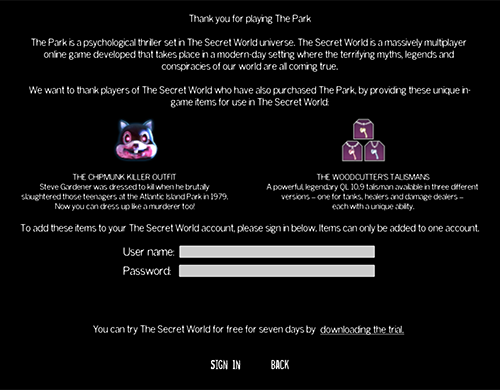 Précommandez THE PARK dès aujourd'hui et bénéficiez d'une remise de 23% ! Tswthepark